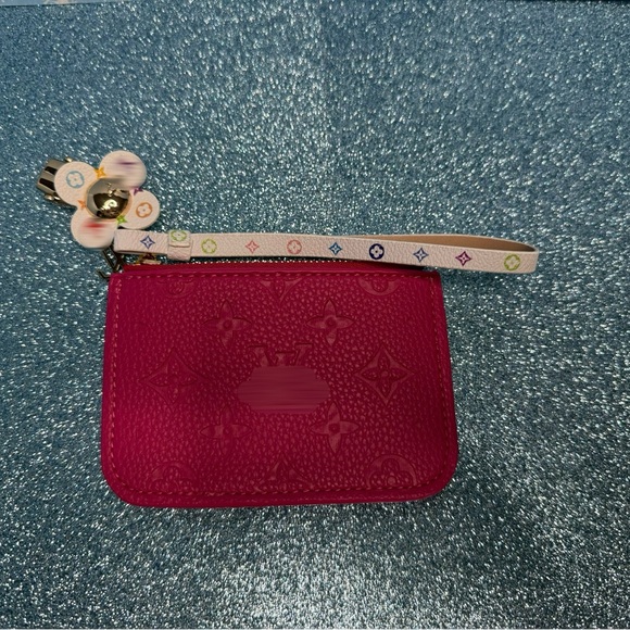 Fashion monogram flower card holder wallet - Picture 2 of 3